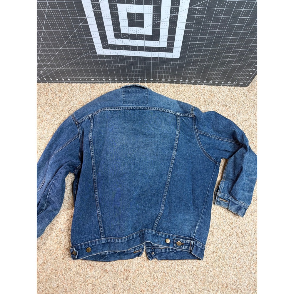 Vintage Guess USA Denim Jacket Georges Marciano Blue Jean Trucker Mens Large L - Picture 10 of 10